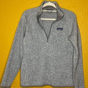 Patagonia Women’s Gray Quarter Zip Fleece Pullover Recycled Polyester Size M